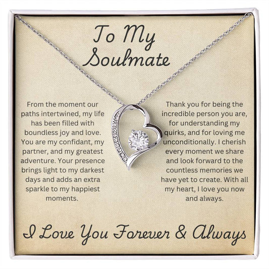 To My Soulmate Forever Love Necklace